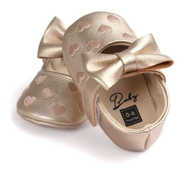 Bow Soft Soled 1-18M Baby Shoes - Coco Potato - dresses and partywear for little girls