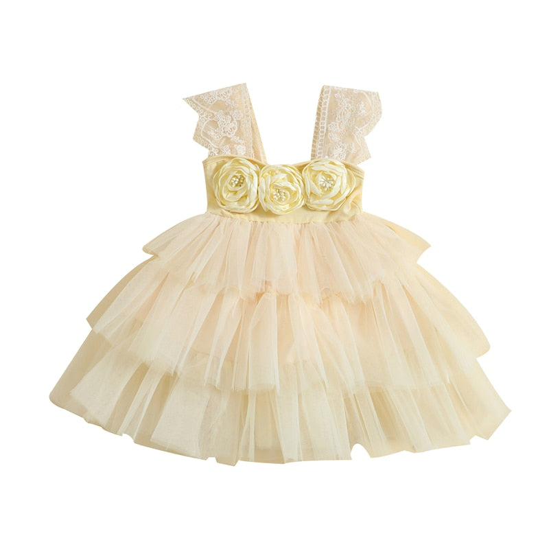 3D Flower 12M-4yrs Dress - Coco Potato - dresses and partywear for little girls