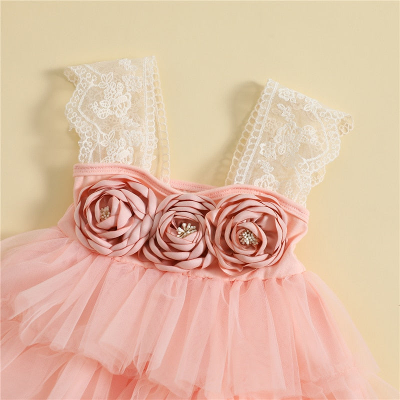 3D Flower 12M-4yrs Dress - Coco Potato - dresses and partywear for little girls