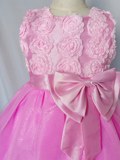 Elegant Flower Bow 3-24M Dress - Coco Potato - dresses and partywear for little girls