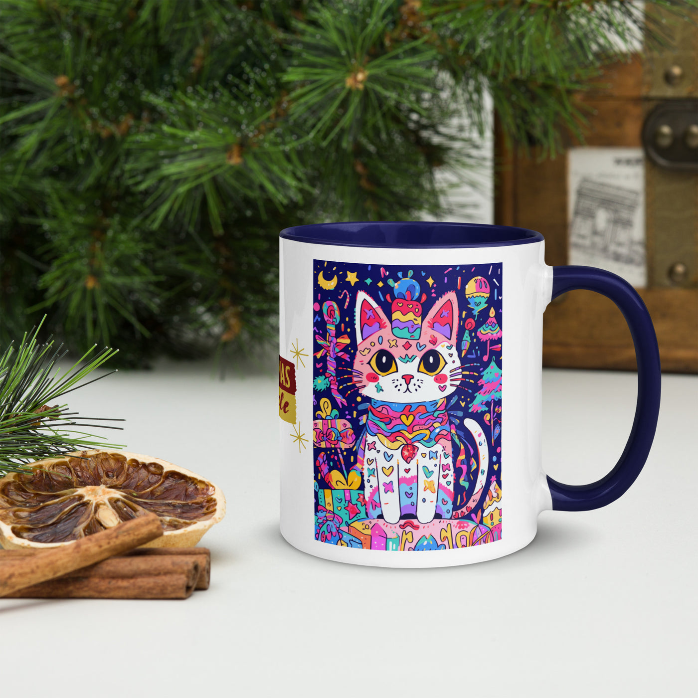 Cat Christmas GiftMug with Color Inside - Coco Potato - dresses and partywear for little girls