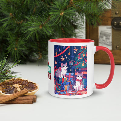 Cat Christmas Gift Mug with Color Inside - Coco Potato - dresses and partywear for little girls