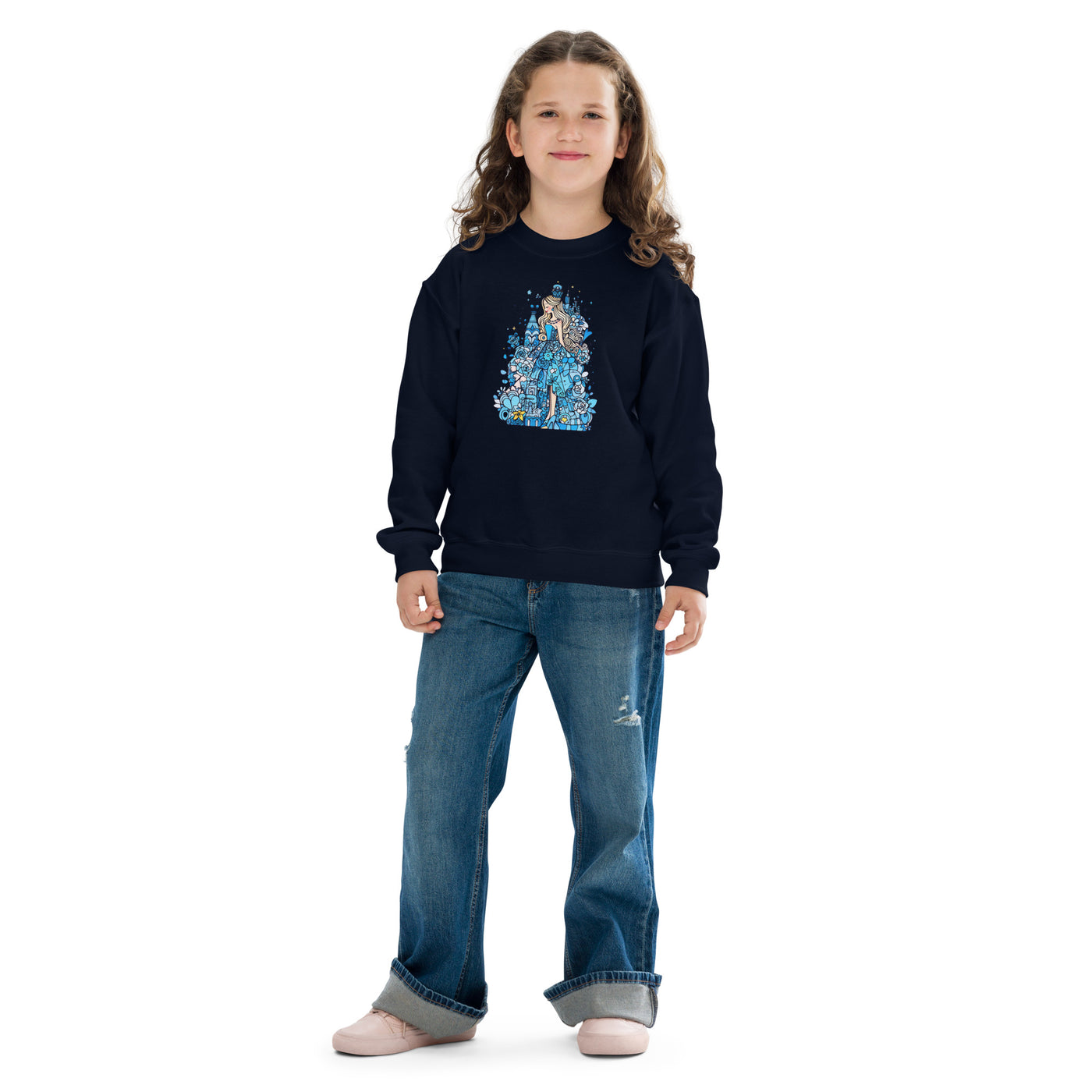Cinderella Youth crewneck sweatshirt XS-XL Unisex - Coco Potato - dresses and partywear for little girls