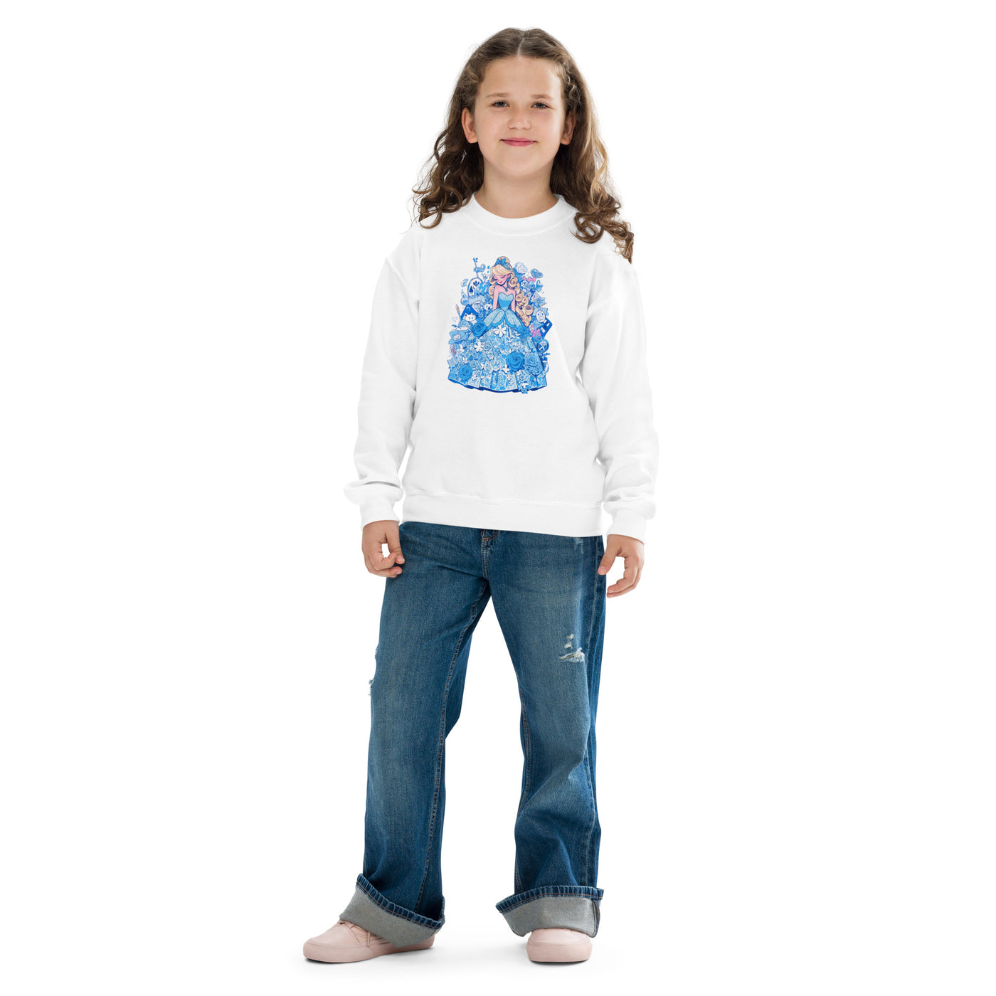 Cinderella Youth crewneck sweatshirt XS-XL Unisex - Coco Potato - dresses and partywear for little girls