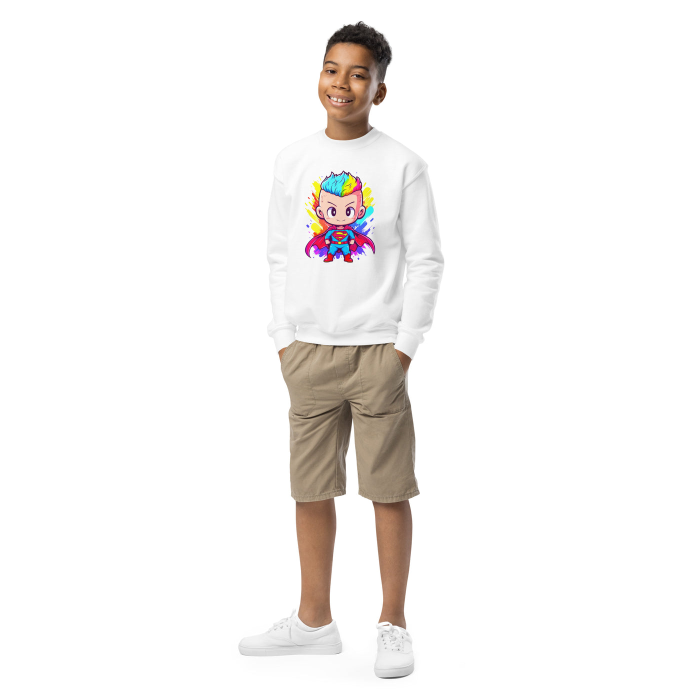 Superman Youth crewneck sweatshirt XS-XL Unisex - Coco Potato - dresses and partywear for little girls