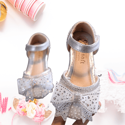 Bowknot Pearl Rhinestone Shoes - Coco Potato - dresses and partywear for little girls