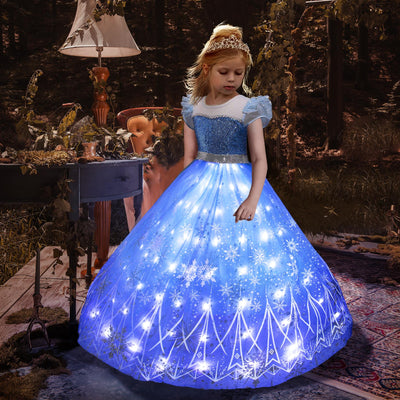 LED Light Up Frozen Elsa Inspired 3-10yrs Dress - Coco Potato - dresses and partywear for little girls