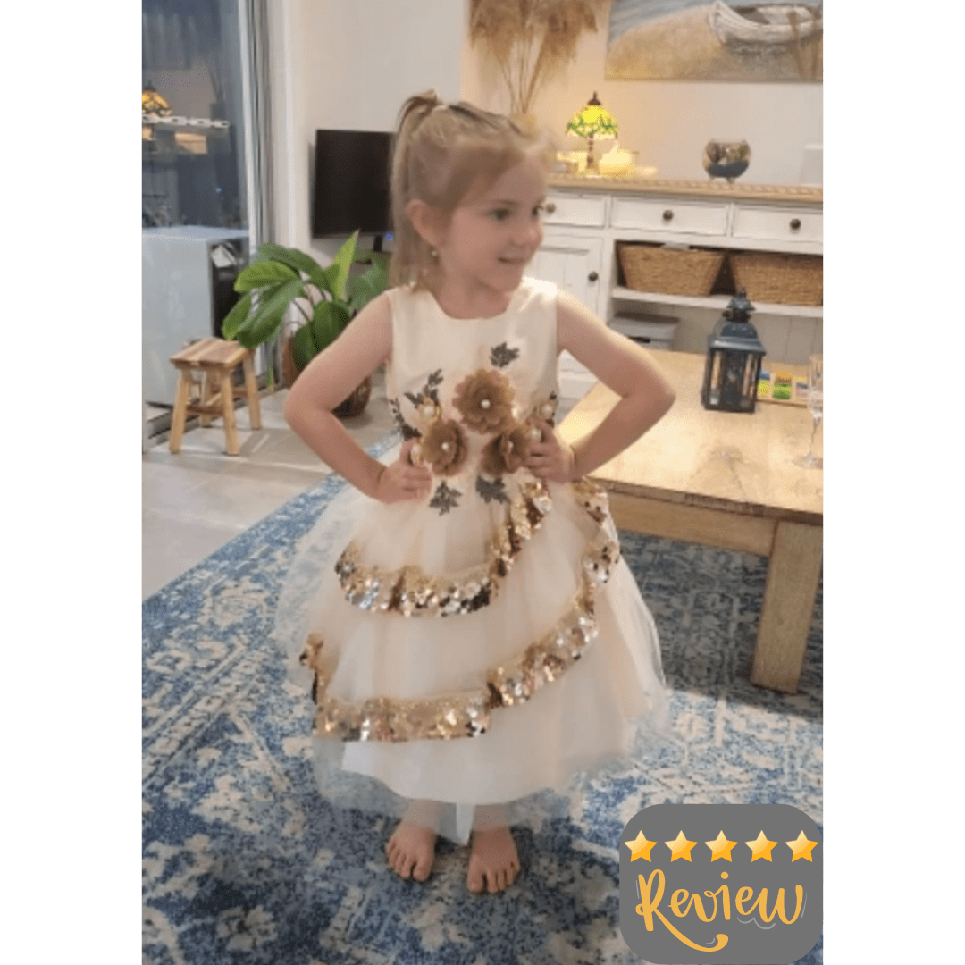 Flower Sequins 3-10yrs Dress - Coco Potato - dresses and partywear for little girls