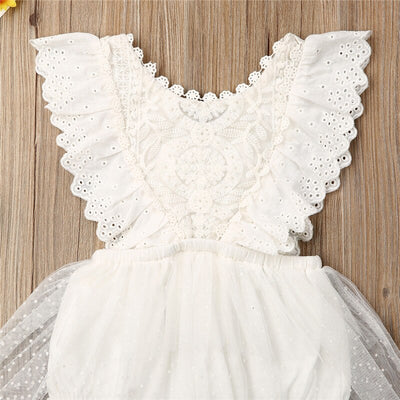 Lace Sleeveless 6-24M Romper Dress - Coco Potato - dresses and partywear for little girls