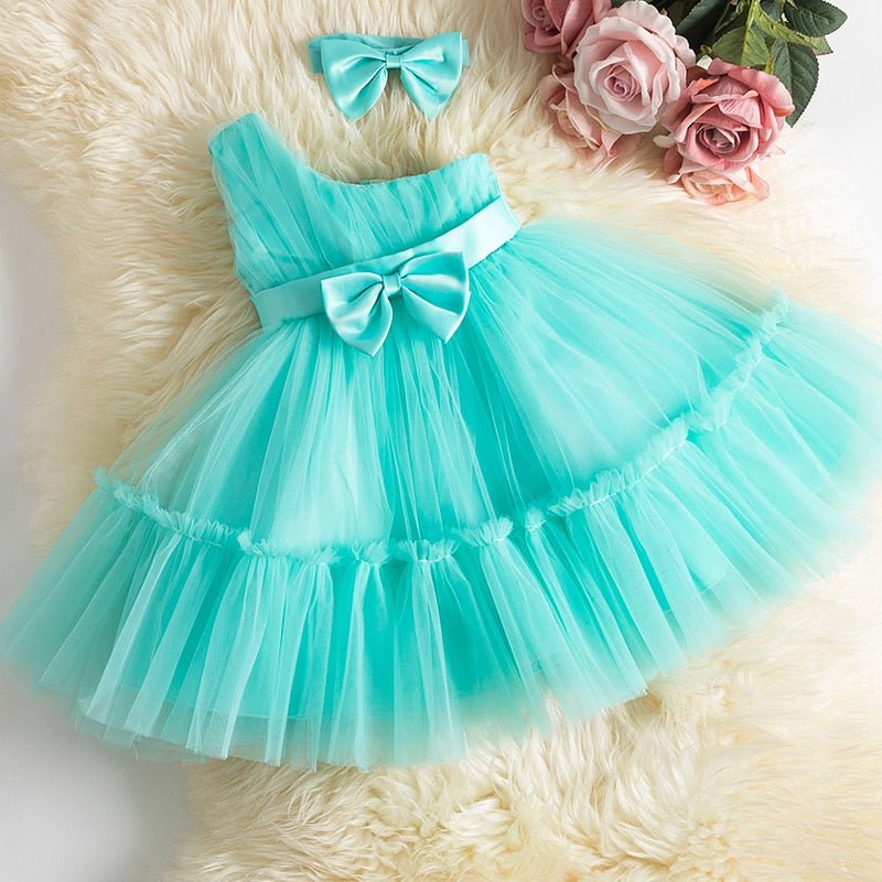 One Shoulder Dress 3-24M Baby Dress - Coco Potato - dresses and partywear for little girls