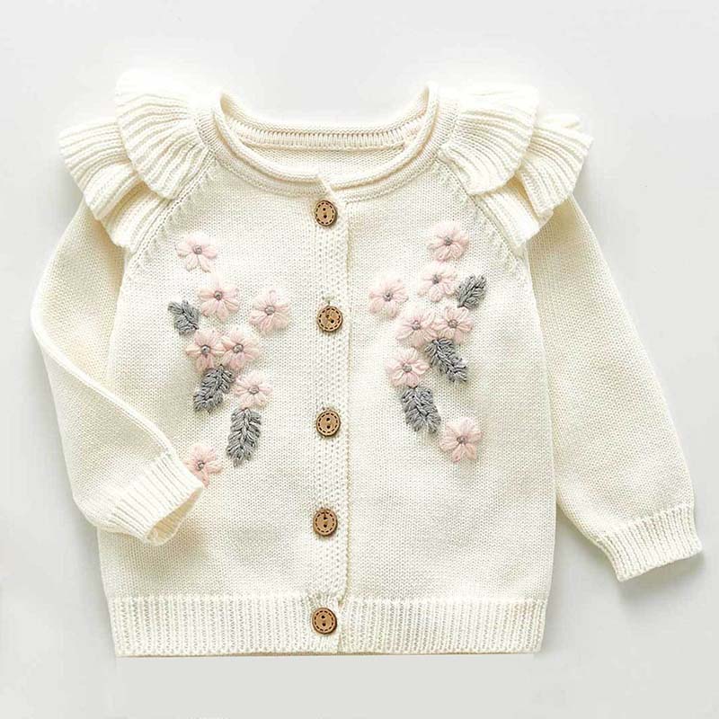 Fashion Petals Collar 3M-3yrs Cardigan - Coco Potato - dresses and partywear for little girls