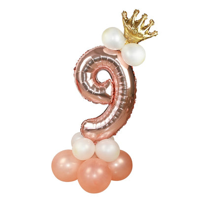13 Pcs Golden Number Balloon Set Party Decor - Coco Potato - dresses and partywear for little girls