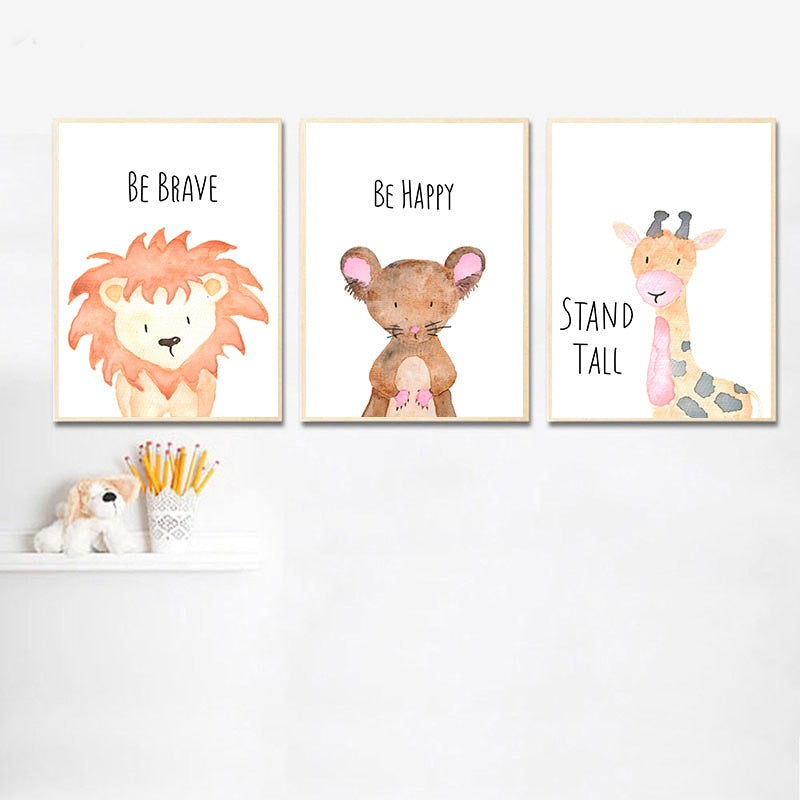 Animal Poster Nursery Room Decor Home - Coco Potato - dresses and partywear for little girls