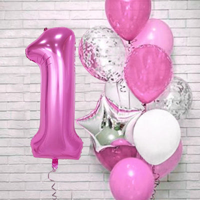 12 Pcs Number Balloon Set Party Decor - Coco Potato - dresses and partywear for little girls
