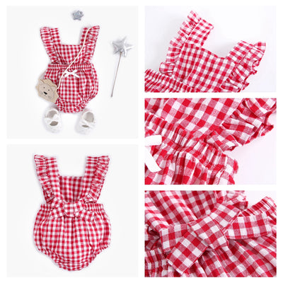Plaid Romper 0-3yrs Jumpsuit - Coco Potato - dresses and partywear for little girls