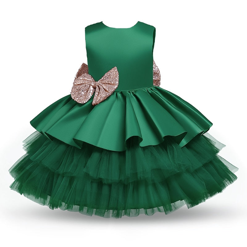 Bowknot Fancy Gown 3M-5yrs Baby Toddler Girl Dress - Coco Potato - dresses and partywear for little girls