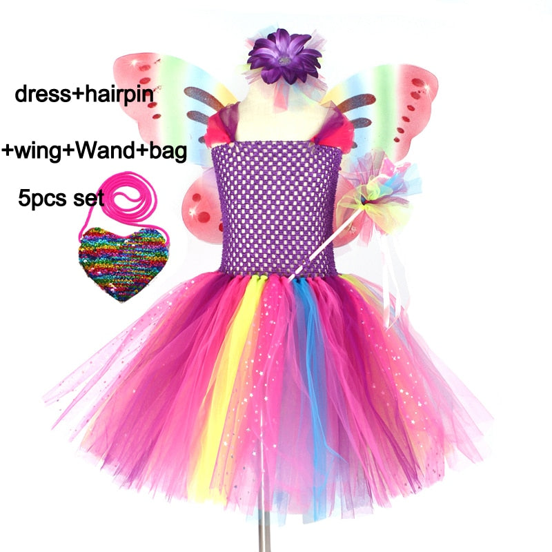 Butterfly Fairy Tutu Dress 2-12yrs Toddler Girl Dress - Coco Potato - dresses and partywear for little girls