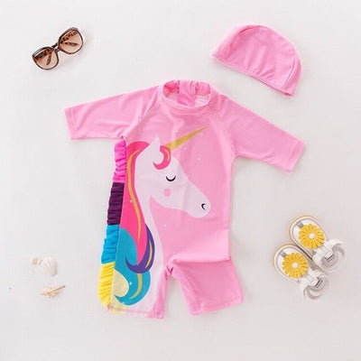 UPF 50+ Quick Dry Long Sleeves Swimming Set 12M-7T Baby Toddler Girl Swimming Outfits - Coco Potato - dresses and partywear for little girls