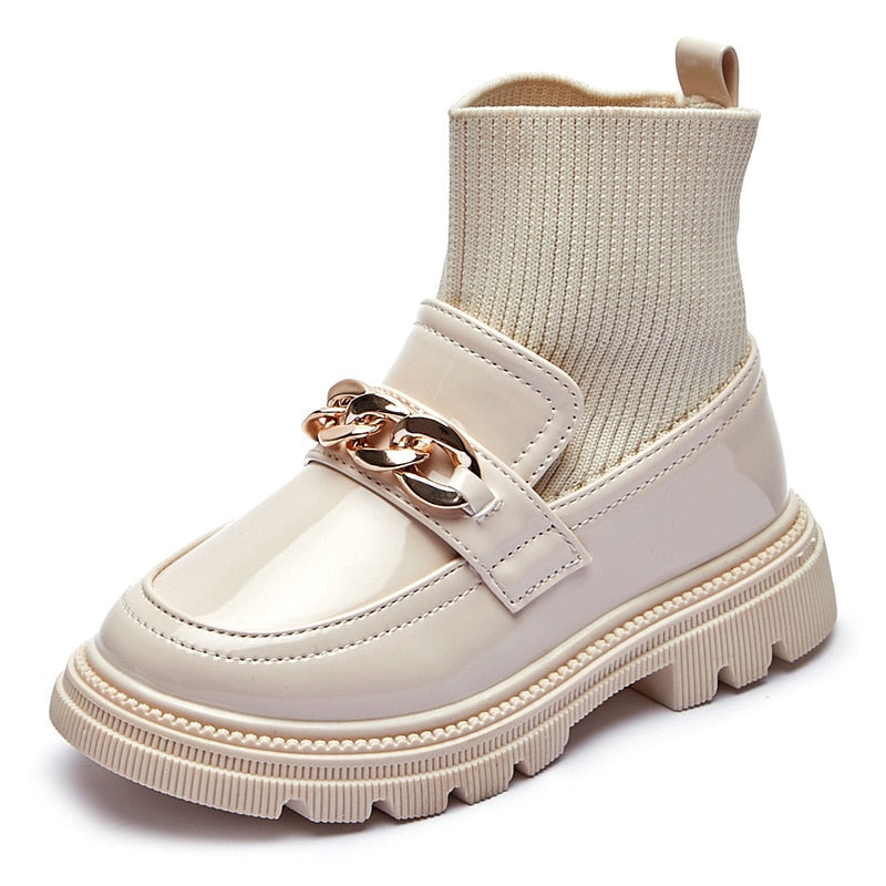 Fashion Boots with Chains Girls Shoes - Coco Potato - dresses and partywear for little girls