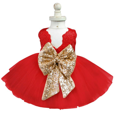 Sequin Bowknot Dress 12M-5yrs Baby Toddler Girl Dress - Coco Potato - dresses and partywear for little girls