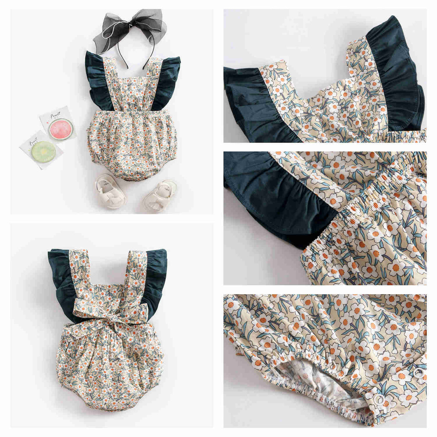Retro Romper 6M-3yrs Jumpsuit - Coco Potato - dresses and partywear for little girls