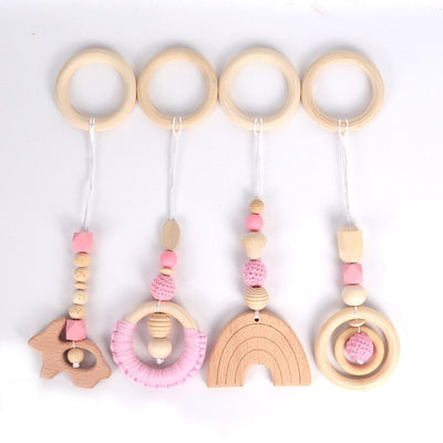 4PCS Wooden Beads Hanging Toy Nursery Room Decor Home - Coco Potato - dresses and partywear for little girls