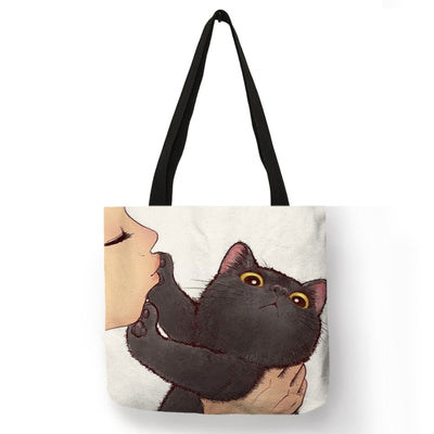 Kissing Cat Tote Bag - Coco Potato - dresses and partywear for little girls