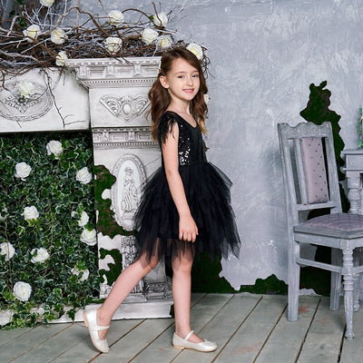 Feather Sequins 2-9yrs Dress - Coco Potato - dresses and partywear for little girls