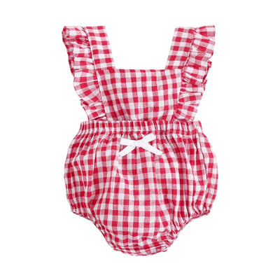 Plaid Romper 0-3yrs Jumpsuit - Coco Potato - dresses and partywear for little girls