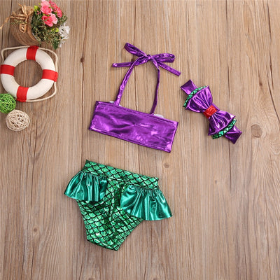Mermaid Bikini Set 3M-8T Baby Toddler Girl Swimsuit - Coco Potato - dresses and partywear for little girls