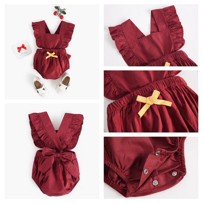 Solid Color Romper 0-3yrs Jumpsuit - Coco Potato - dresses and partywear for little girls