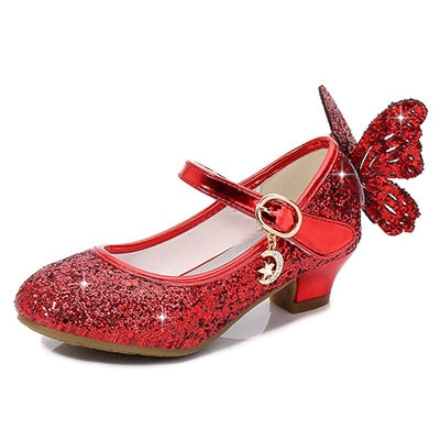 Sparkling Butterfly High Heels Girls Shoes - Coco Potato - dresses and partywear for little girls