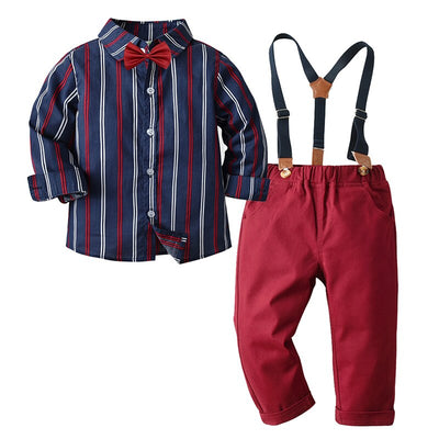 「$39.99 Sale code: suit」3Pcs Suit Set Bowtie Shirt Pants 12M-6yrs Boy Suit Set - Coco Potato - dresses and partywear for little girls