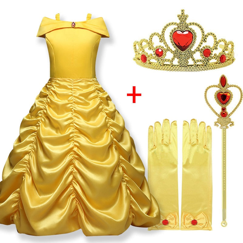 Beauty & Beast Belle Inspired 2-10yrs Girls Costume Dress - Coco Potato - dresses and partywear for little girls