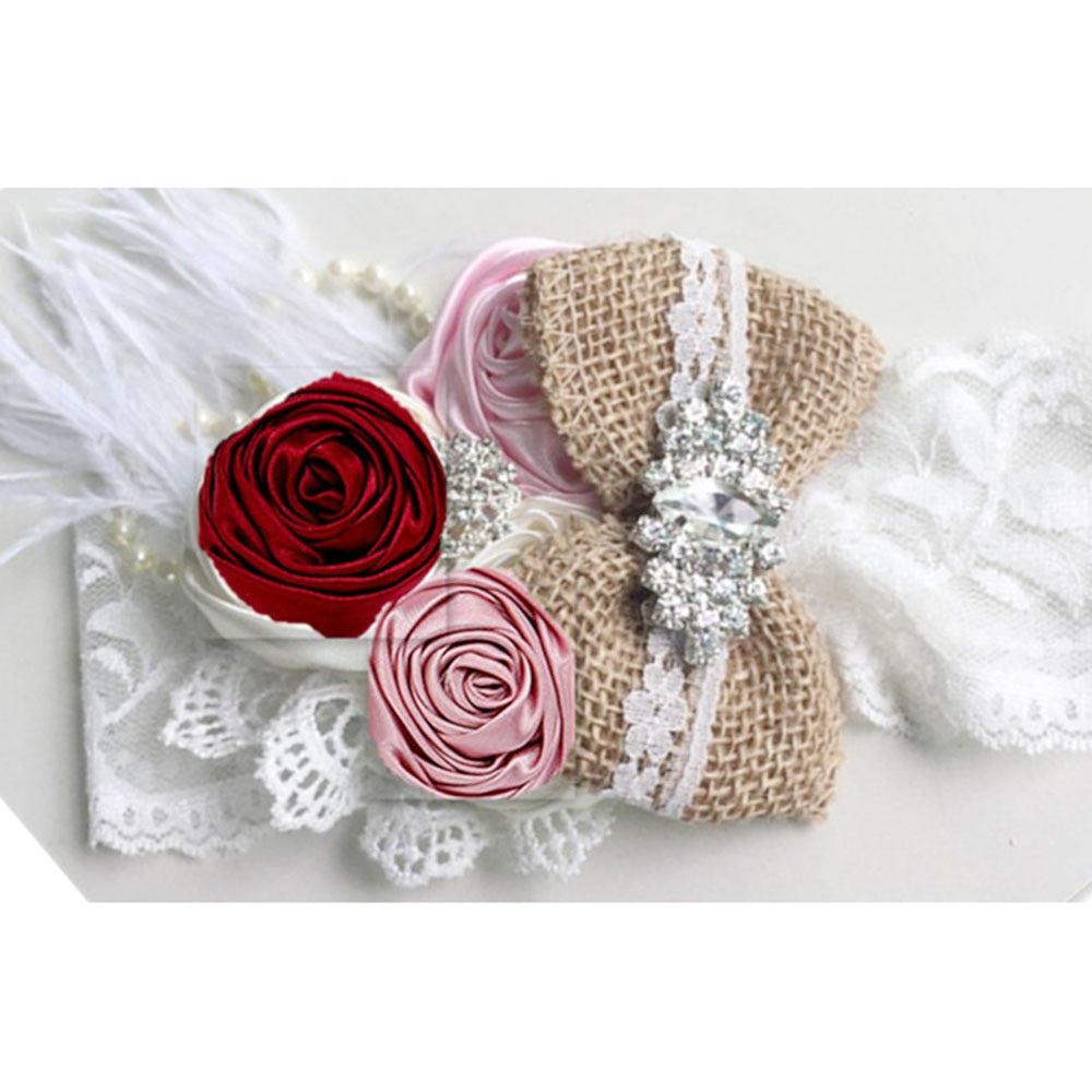 Vintage Flower Headband 3M-3yrs Baby Toddler Accessories - Coco Potato - dresses and partywear for little girls