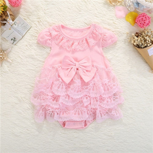 Lovely Lace Romper 3-9M Jumpsuit - Coco Potato - dresses and partywear for little girls