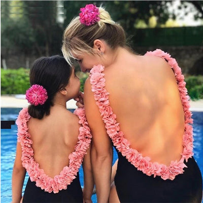 Mother Daughter Flower Swimsuits 12M-8T Baby Toddler Girl Swimsuit - Coco Potato - dresses and partywear for little girls