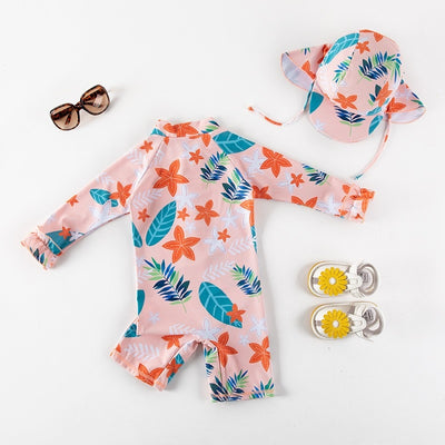 UPF 50+ Quick Dry Long Sleeves Swimming Set 12M-7T Baby Toddler Girl Swimming Outfits - Coco Potato - dresses and partywear for little girls