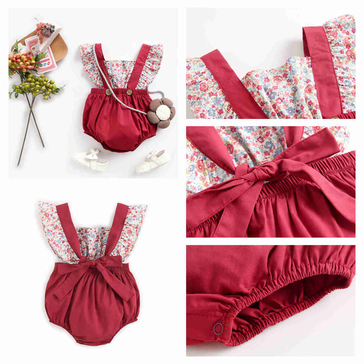 Cute Flower Romper 0-3yrs Jumpsuit - Coco Potato - dresses and partywear for little girls