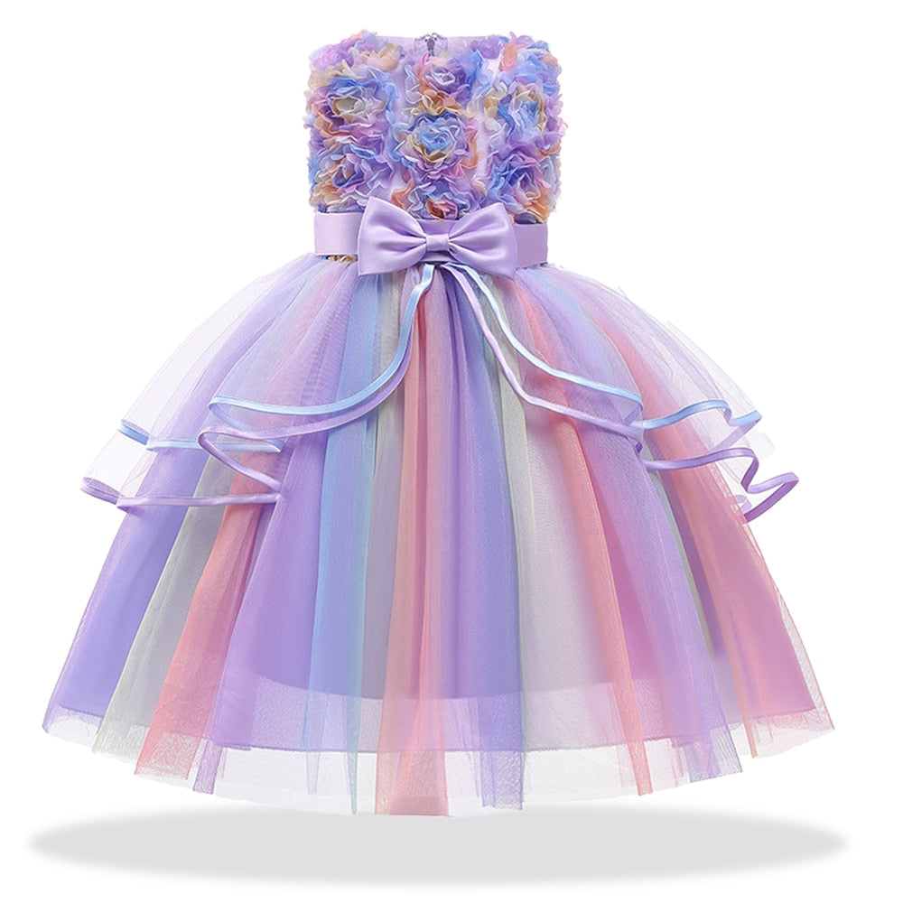 Unicorn Tutu Gown 3-8yrs Toddler Girl Dress - Coco Potato - dresses and partywear for little girls