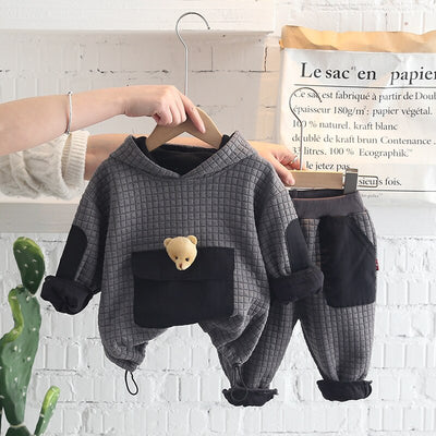 Cute Bear 2Pcs Set Sweatshirt Pants 9M-5yrs Boys Girls Clothes - Coco Potato - dresses and partywear for little girls