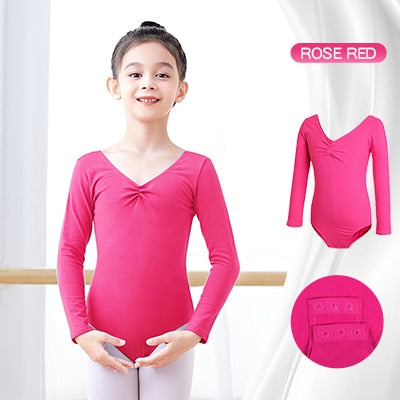 Ballet Classic Leotard Long Sleeves Dancewear - Coco Potato - dresses and partywear for little girls