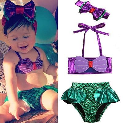 Mermaid Bikini Set 3M-8T Baby Toddler Girl Swimsuit - Coco Potato - dresses and partywear for little girls