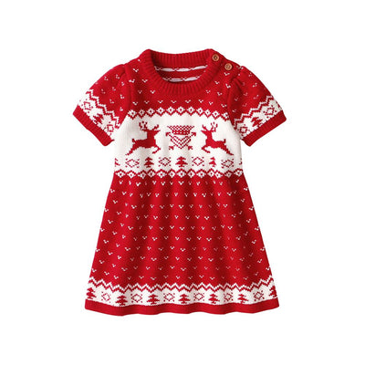 Christmas Sweater Dress 9M-4yrs Dress - Coco Potato - dresses and partywear for little girls