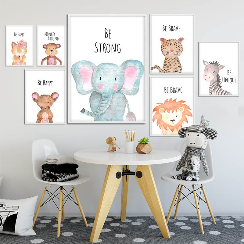 Animal Poster Nursery Room Decor Home - Coco Potato - dresses and partywear for little girls