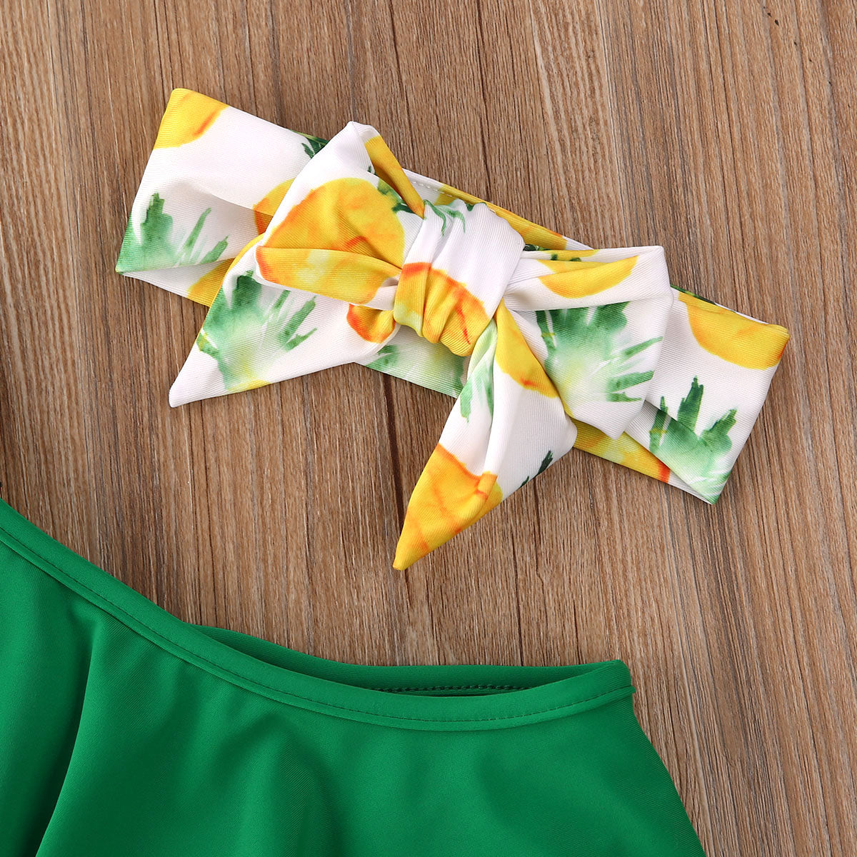 Pineapple One shoulder Bikini 6M-4T Baby Toddler Girl Swimsuit - Coco Potato - dresses and partywear for little girls