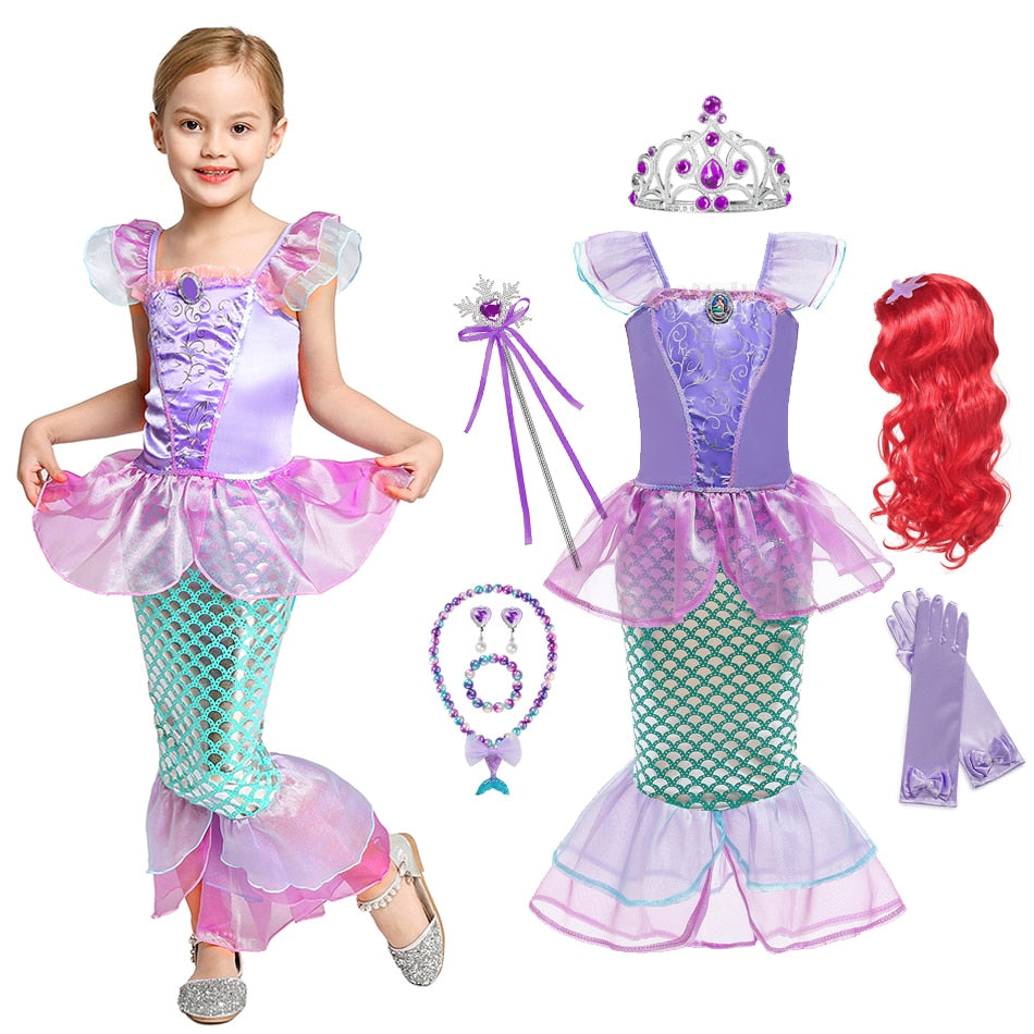 Mermaid Cosplay Costume Dress 2-10yrs Toddler Girl Dress - Coco Potato - dresses and partywear for little girls