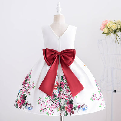 Flower Prints V-back Dress 3-9yrs Toddler Girl Dress - Coco Potato - dresses and partywear for little girls