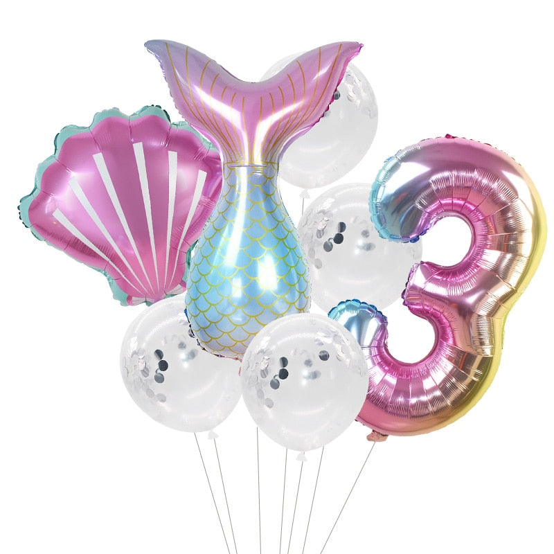 Mermaid Theme Balloon Party Decor - Coco Potato - dresses and partywear for little girls