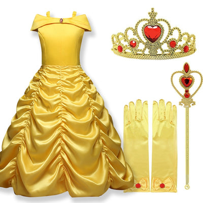 Beauty & Beast Belle Inspired 2-10yrs Girls Costume Dress - Coco Potato - dresses and partywear for little girls
